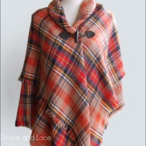 Grace & Lace Blanket Scarf with Poncho Toggle